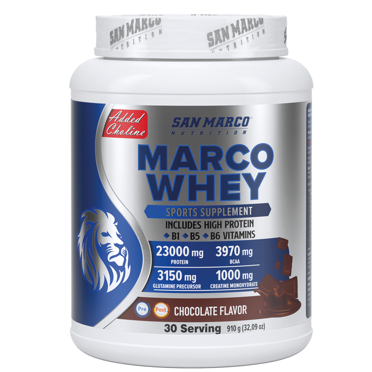 Sanmarco Marco Whey Protein Tozu Çikolata Aromalı 910 Gr