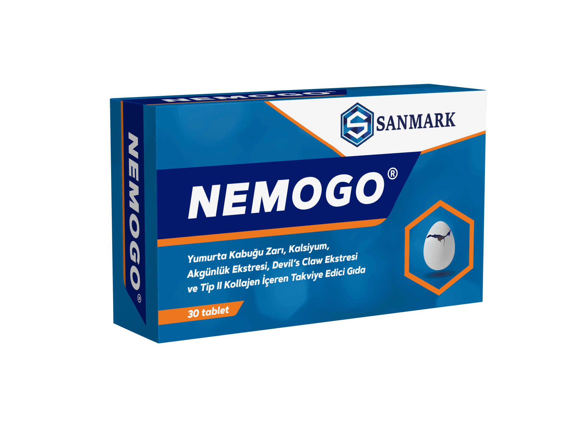 NEMOGO YUMURTA KABUĞU ZARI 30 TABLET