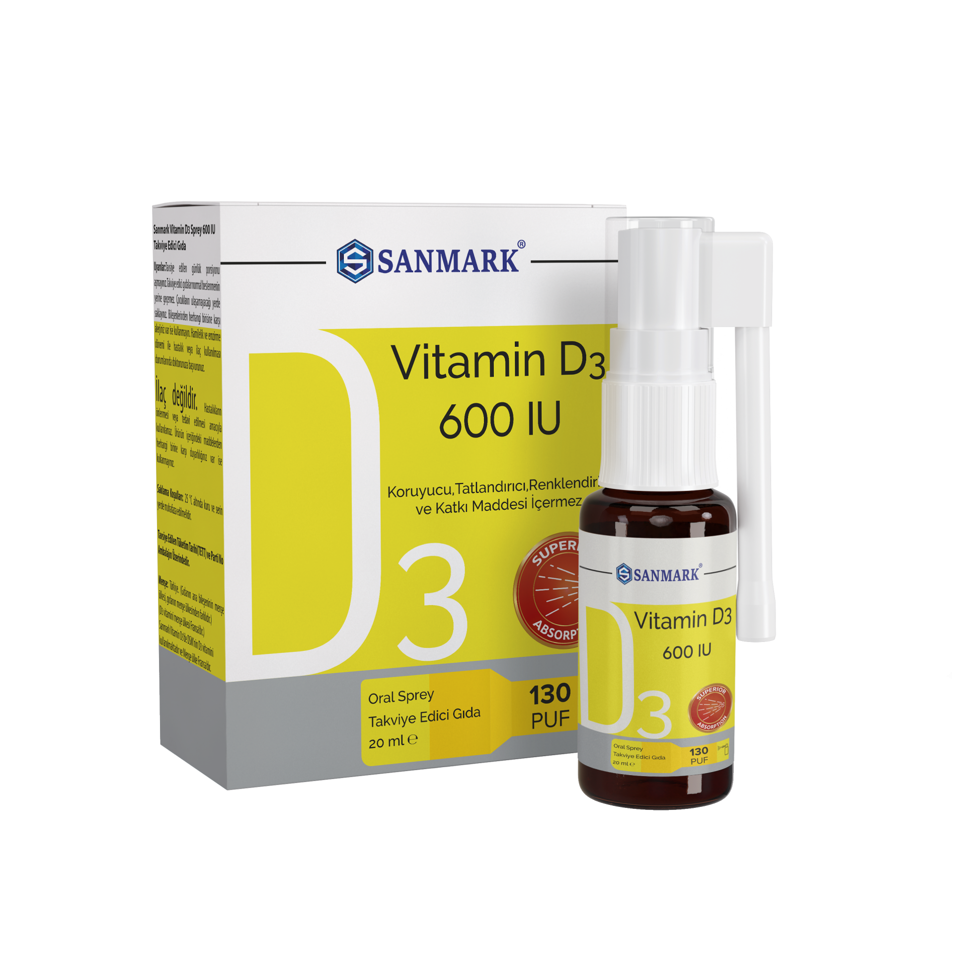 SANMARK VİTAMİN D3 600 IU