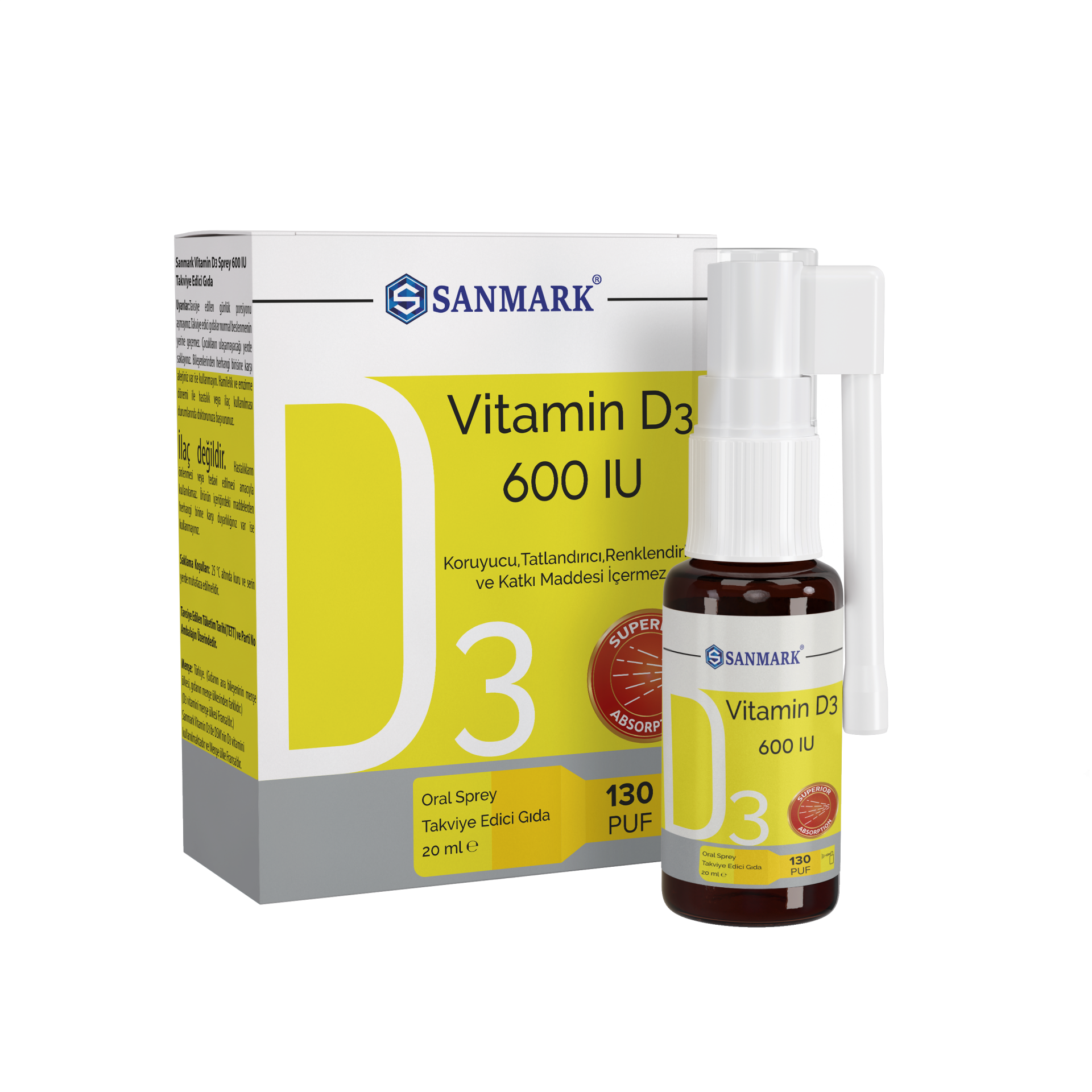 SANMARK VİTAMİN D3 600 IU