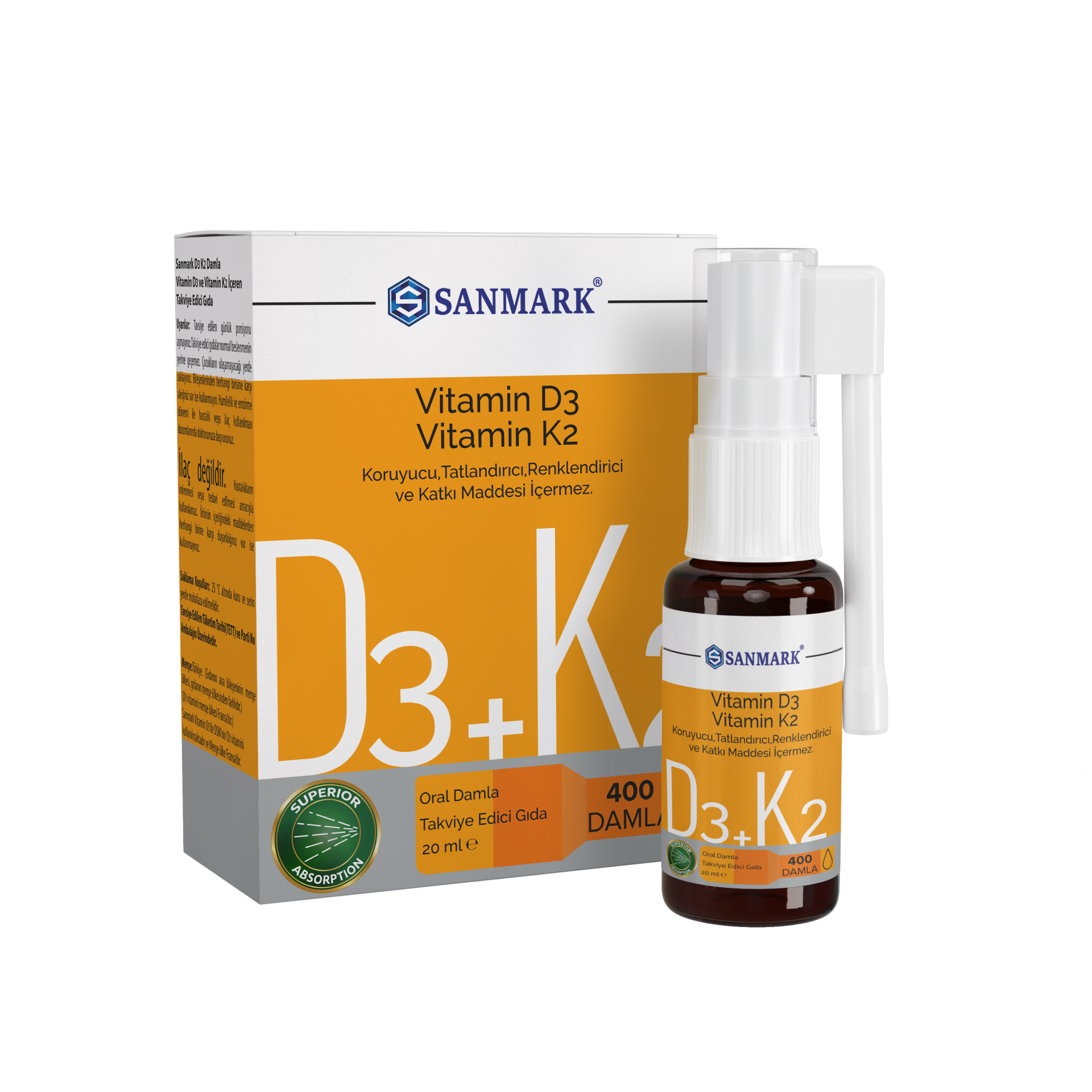SANMARK VİTAMİN D3 + K2